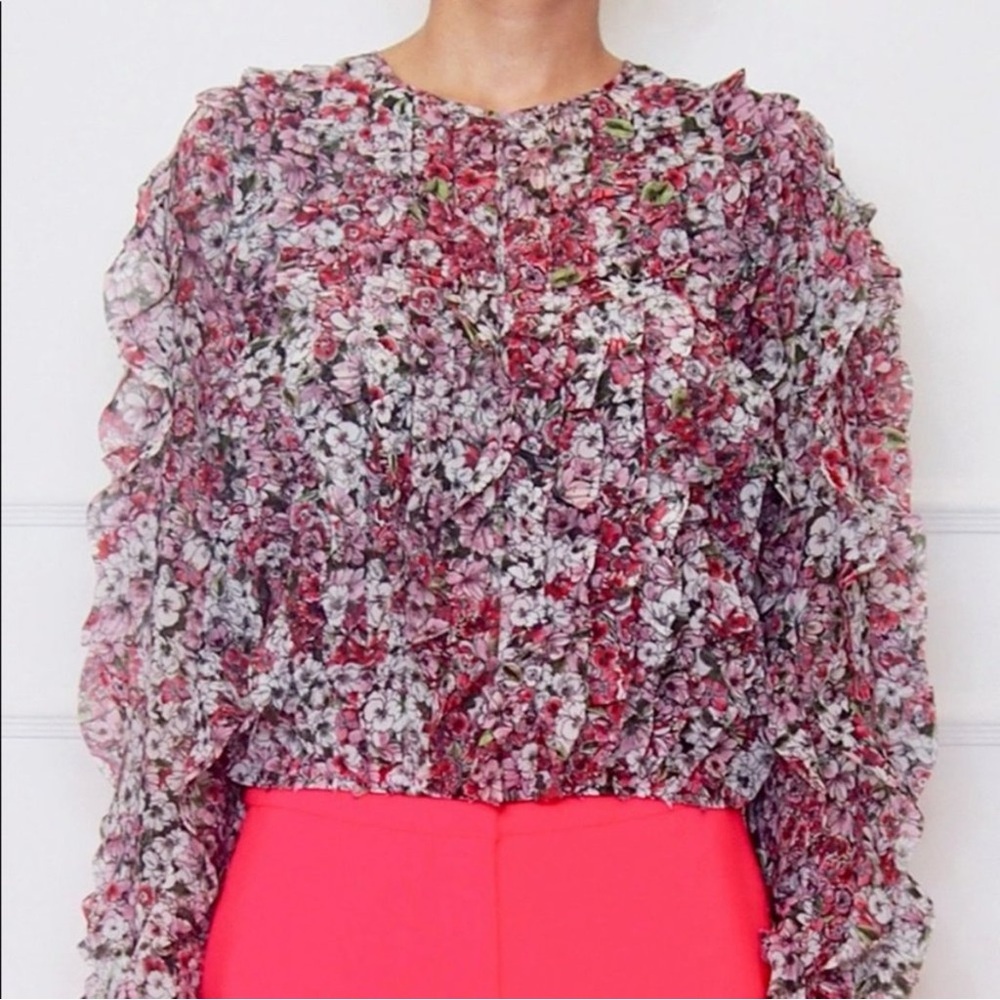 Giambattista Valli x H&M Ruffle Blouse 2-4 NWT